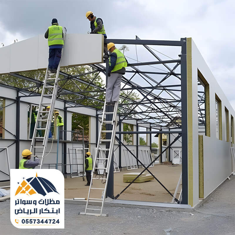 ساندوتش بانل للمستودعات والهناجر تركيب مؤسسة ابتكار الرياض