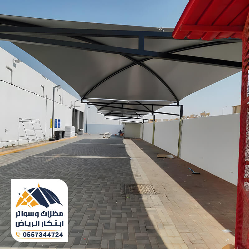 مظلات سيارات خارجية مؤسسة مظلات وسواتر ابتكار الرياض