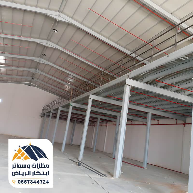 هناجر حديد مؤسسة مظلات وسواتر ابتكار الرياض