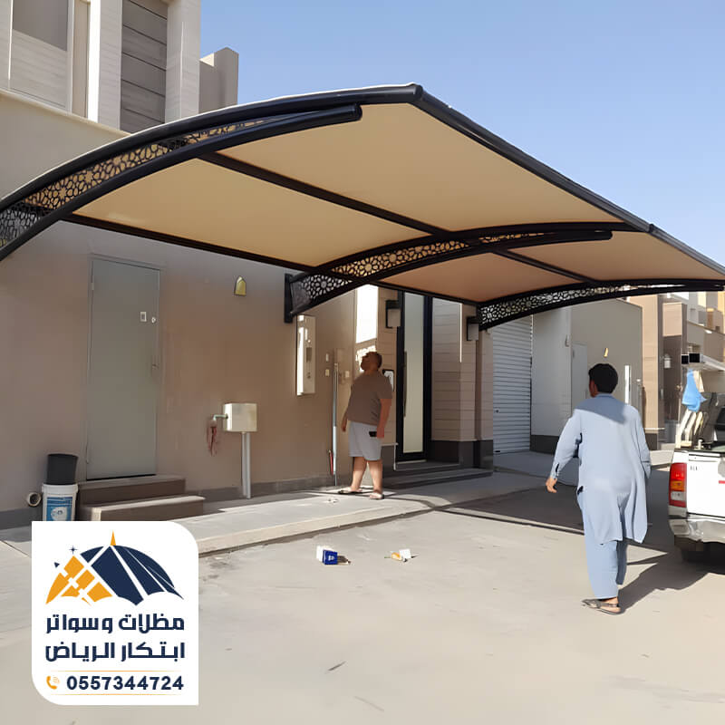 مظلات سيارات كابولي بتصميم عصري بدون أعمدة امامية