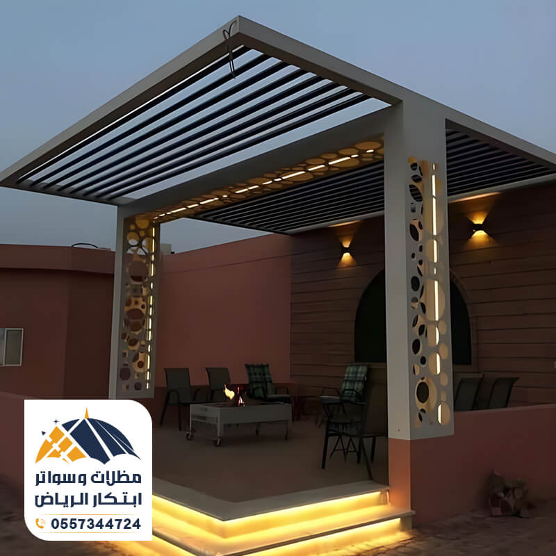 برجولة حديد باضاءة ليلية