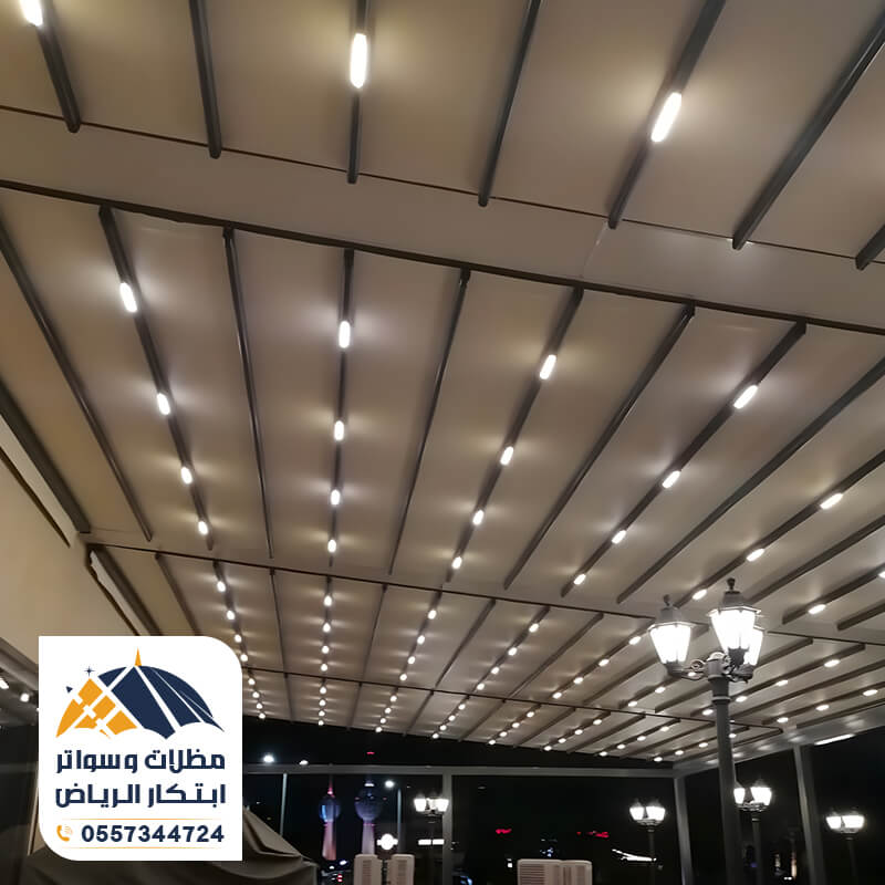 تنفيذ مظلات كهربائية من مؤسسة ابتكار الرياض
