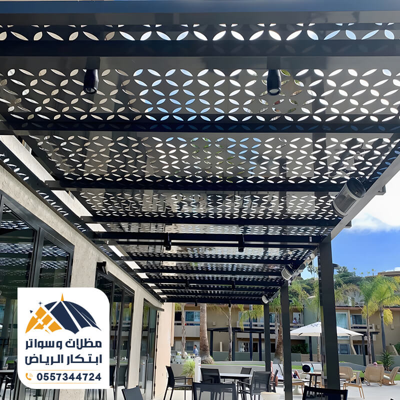 مظلات حديد قص ليزر للاستراحات