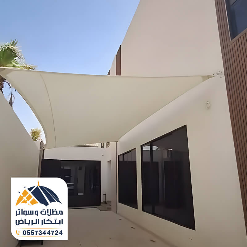 مظلات شد إنشائي للسيارات من مؤسسة مظلات وسواتر ابتكار الرياض