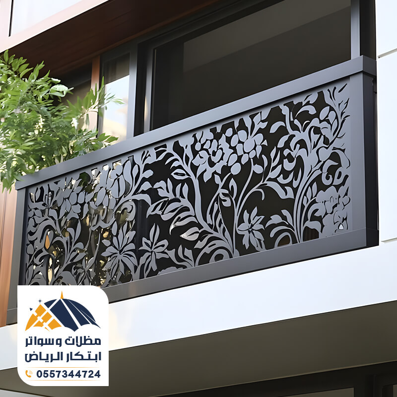 سواتر بلكونات قص ليزر قص على شكل زهور