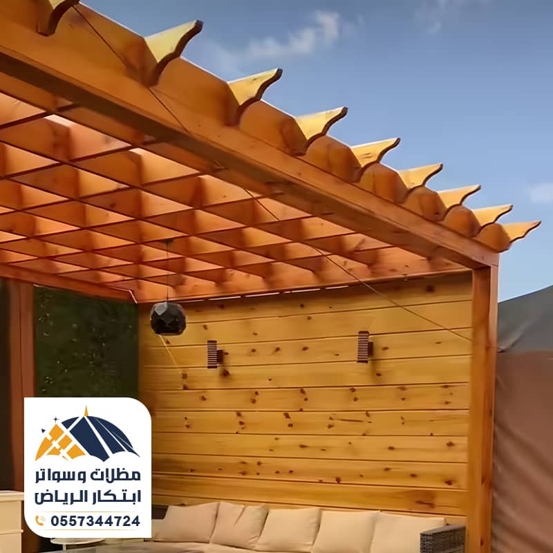 تنفيذ برجولات خشبية