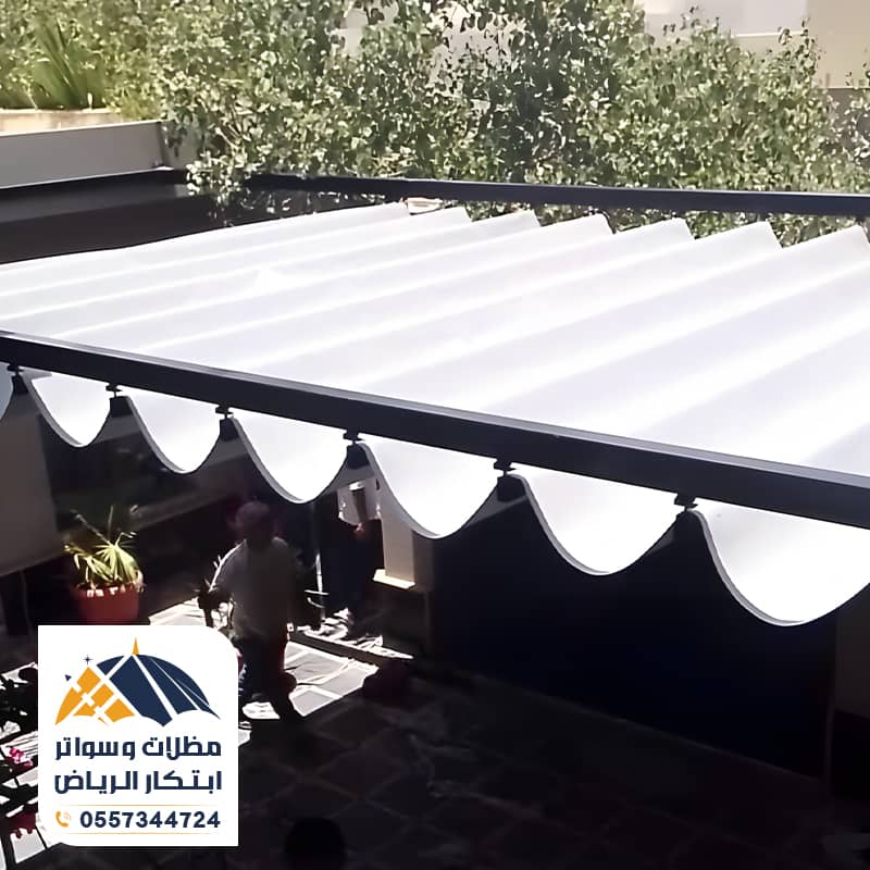 مظلات متحركة بالسحب اليدوي في الرياض