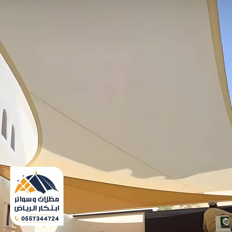 تركيب مظلات سيارات شد إنشائي مؤسسة ابتكار الرياض