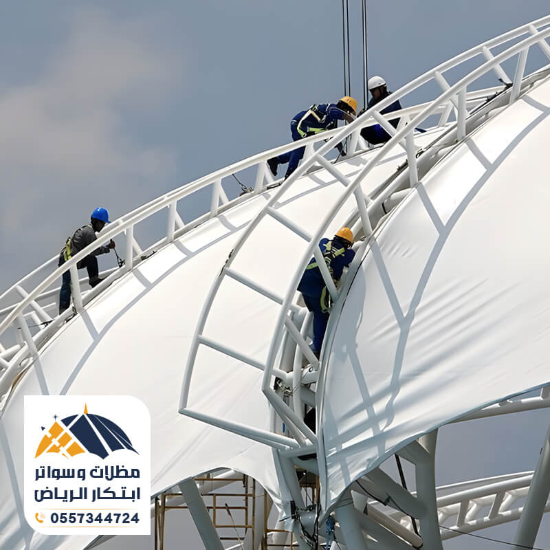 مظلات شد انشائي للملاعب بالرياض