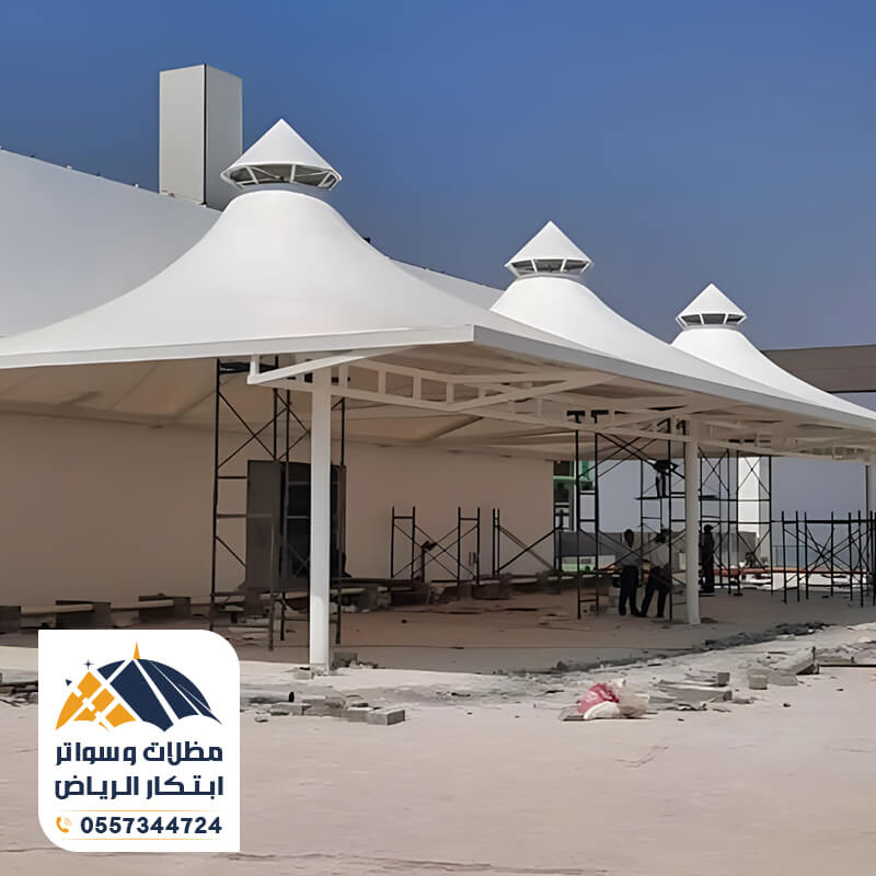 مظلات مساجد ضد حرارة الشمس